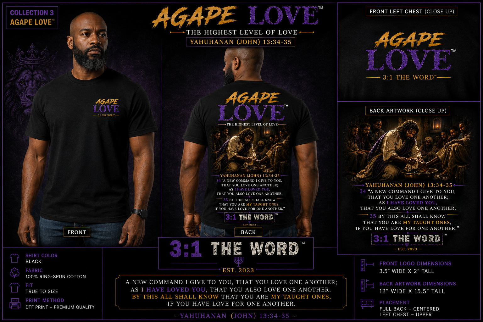 AGAPE LOVE™- Black