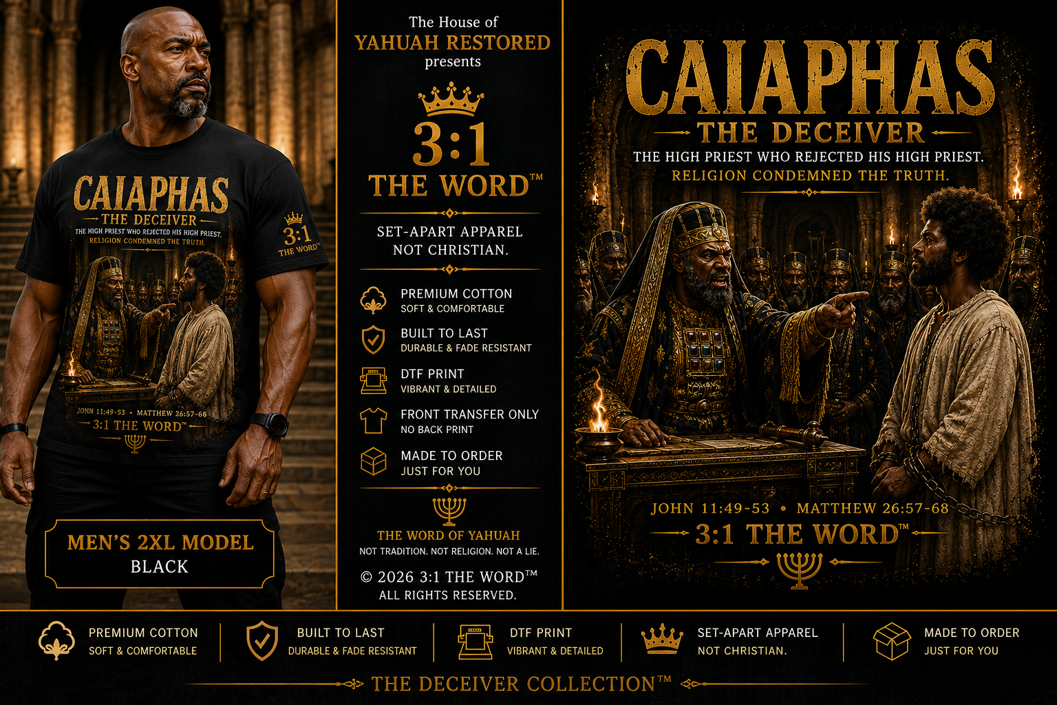 CAIAPHAS THE DECEIVER™- Black