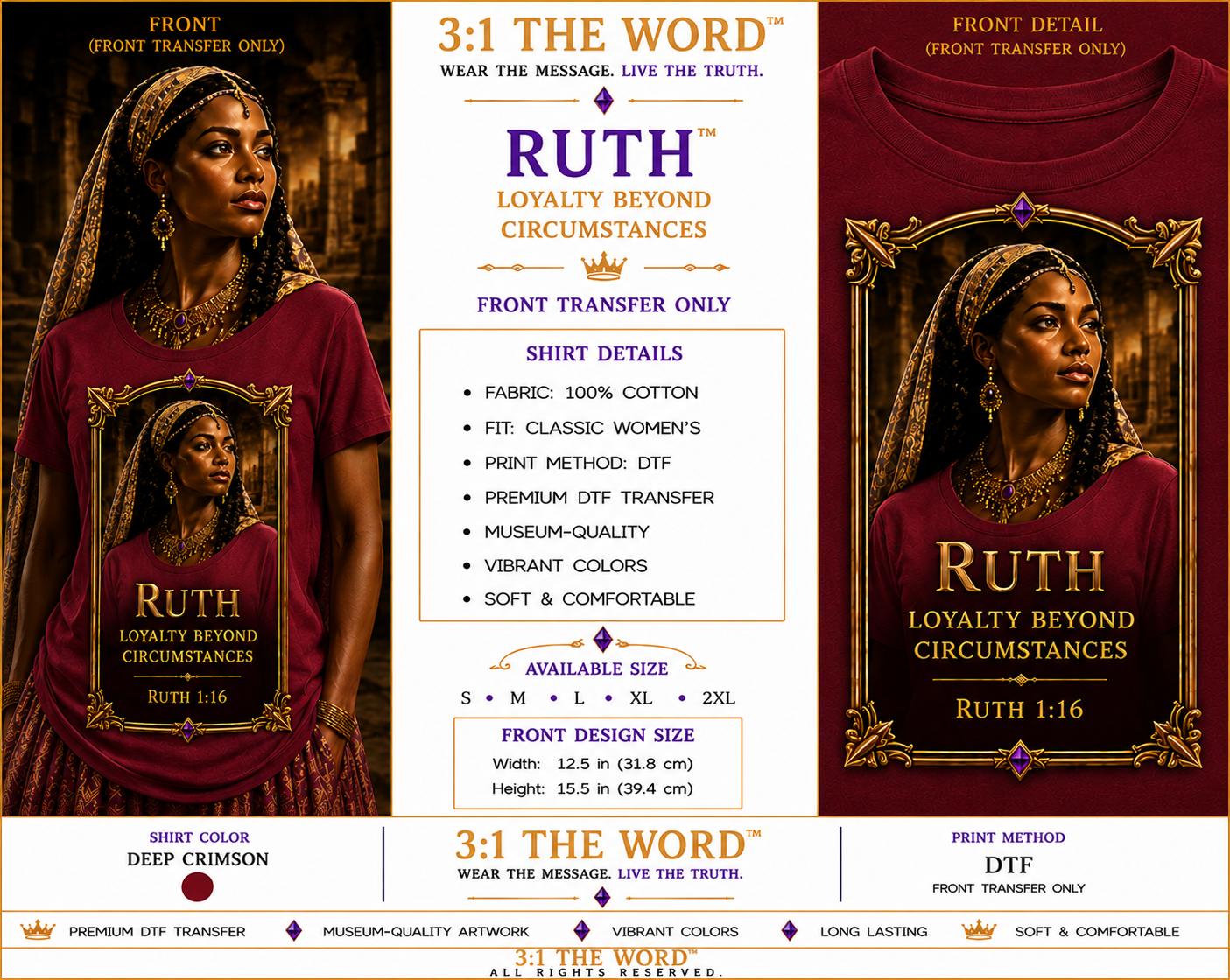 👑 Ruth™- Deep Crimson