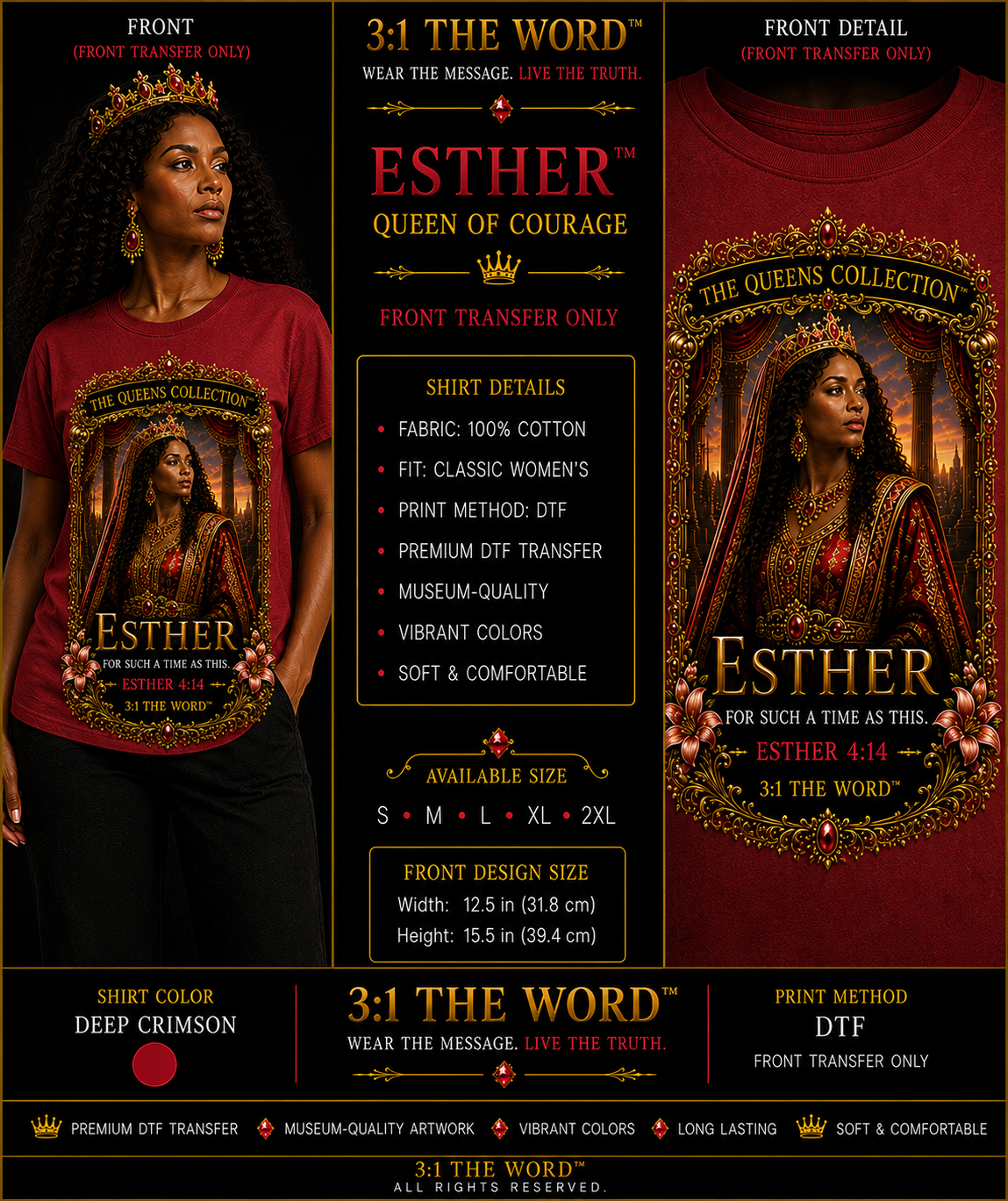 👑 Esther™- Deep Crimson