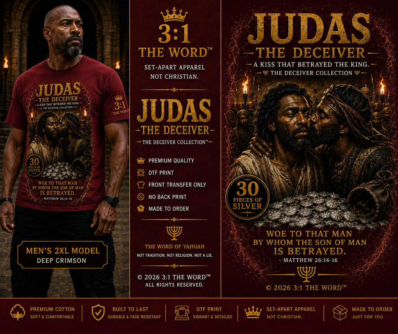 JUDAS THE DECEIVER™- Deep Crimson