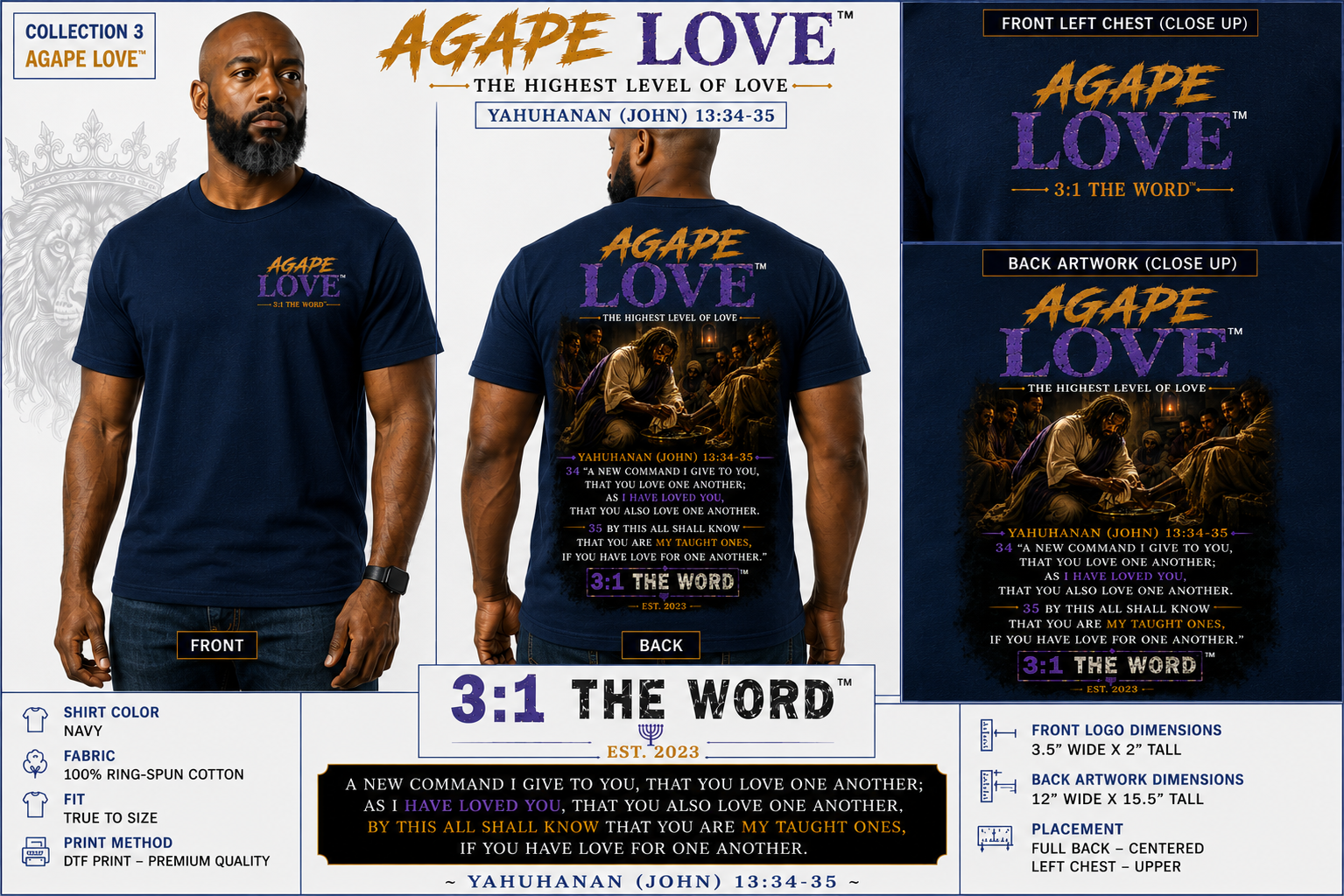 AGAPE LOVE™- Navy