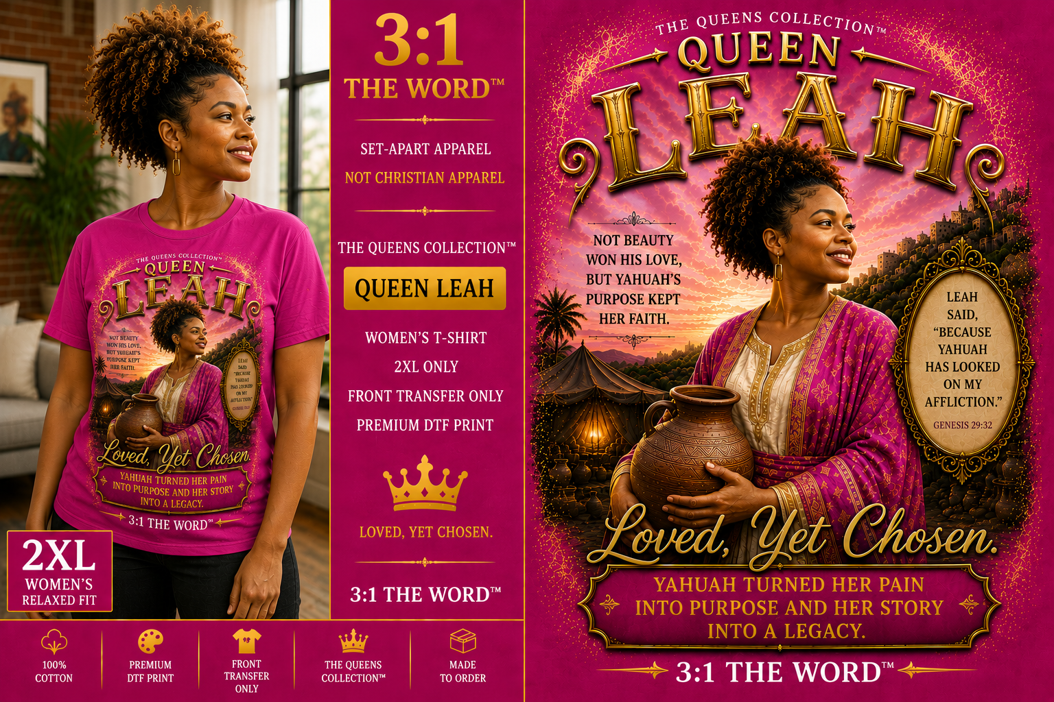 👑 Queen Leah™- Fuchsia