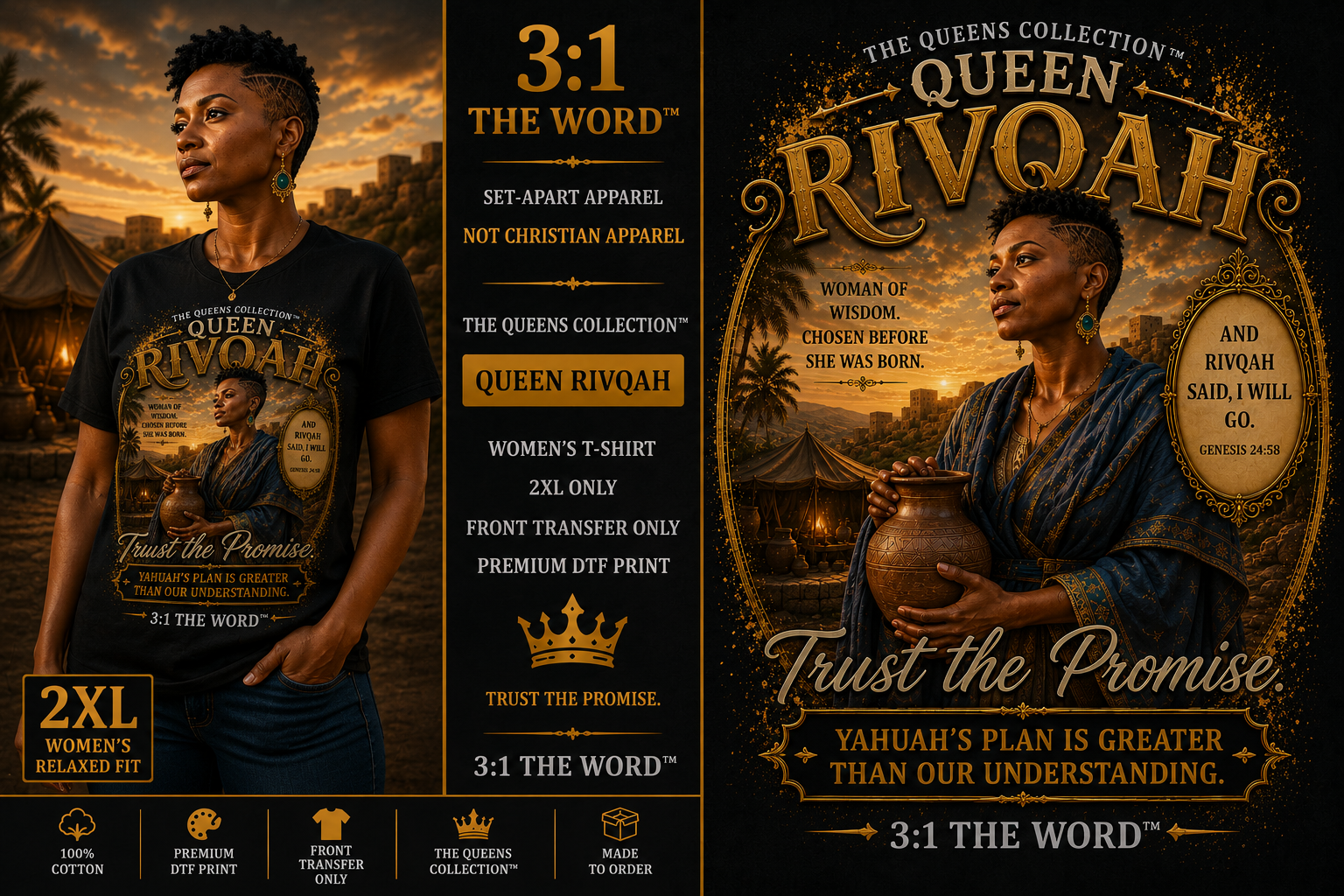 👑 Queen Rivqah™- Black