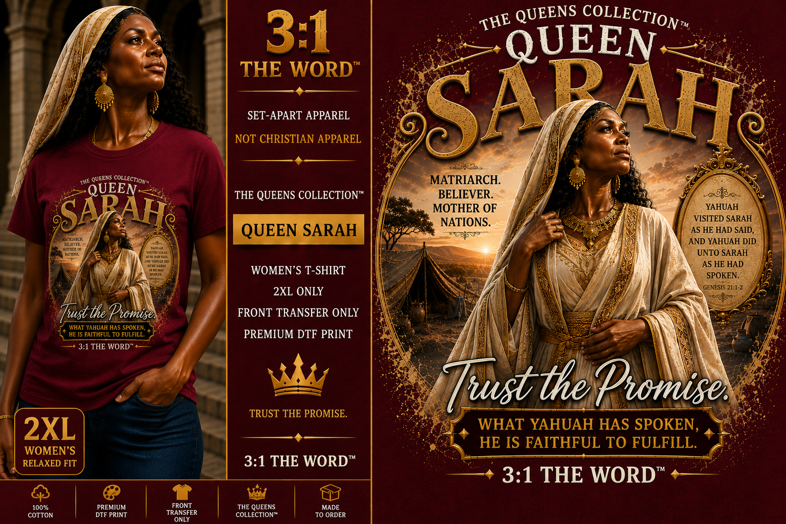 👑 Queen Sarah™- Deep Crimson