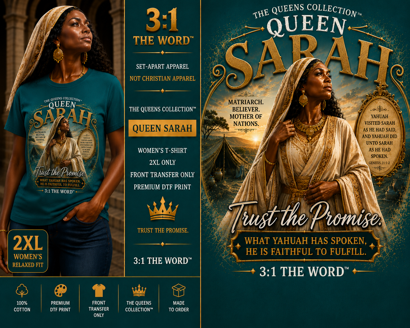 👑 Queen Sarah™- Teal