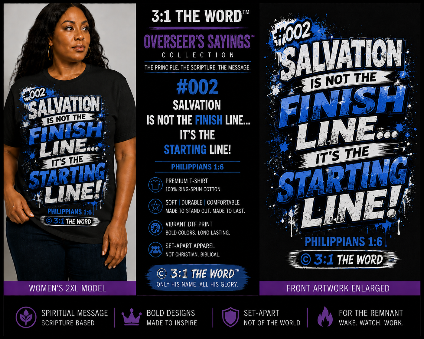 #002 Salvation Is Not the Finish Line — Overseer’s Sayings™- Black
