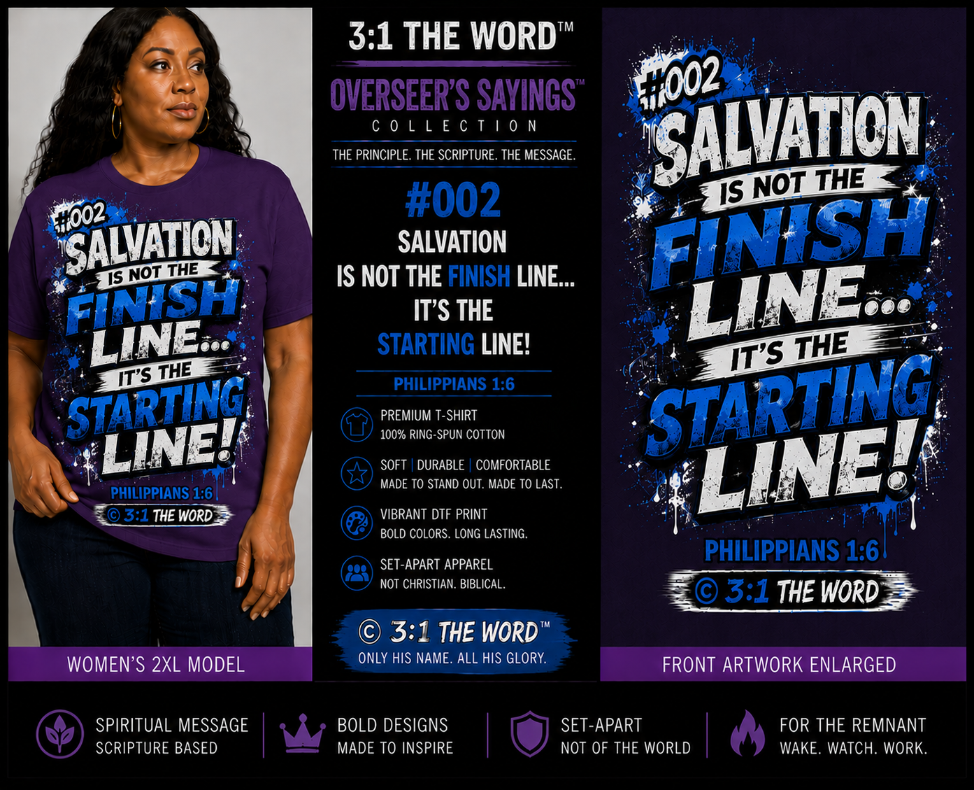 #002 Salvation Is Not the Finish Line — Overseer’s Sayings™- Black