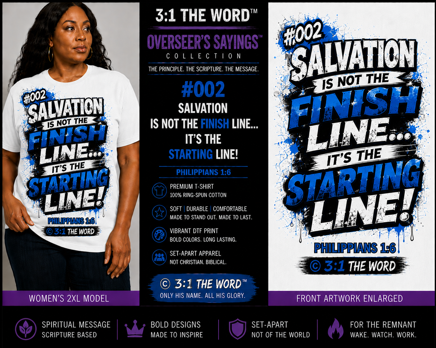 #002 Salvation Is Not the Finish Line — Overseer’s Sayings™- Black