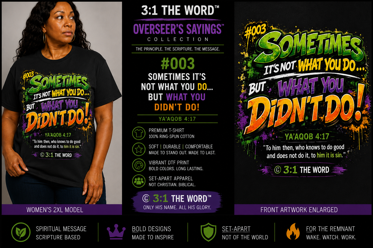 #003 Sometimes It’s Not What You Do — Overseer’s Sayings™- Black