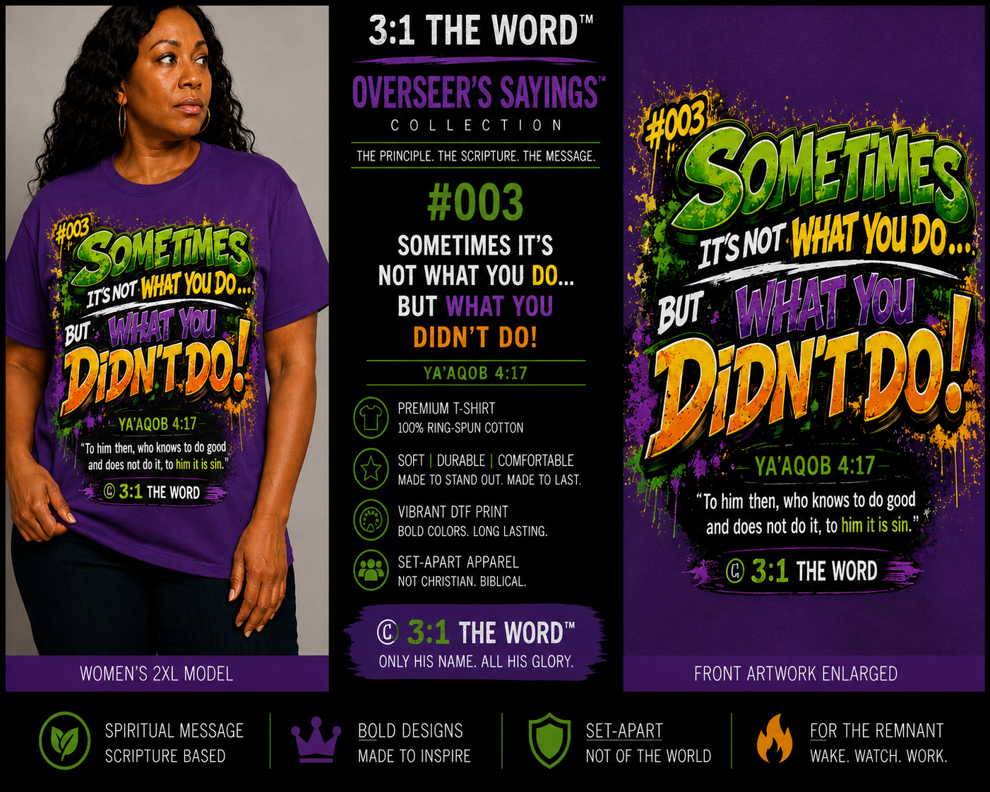 #003 Sometimes It’s Not What You Do — Overseer’s Sayings™- Purple