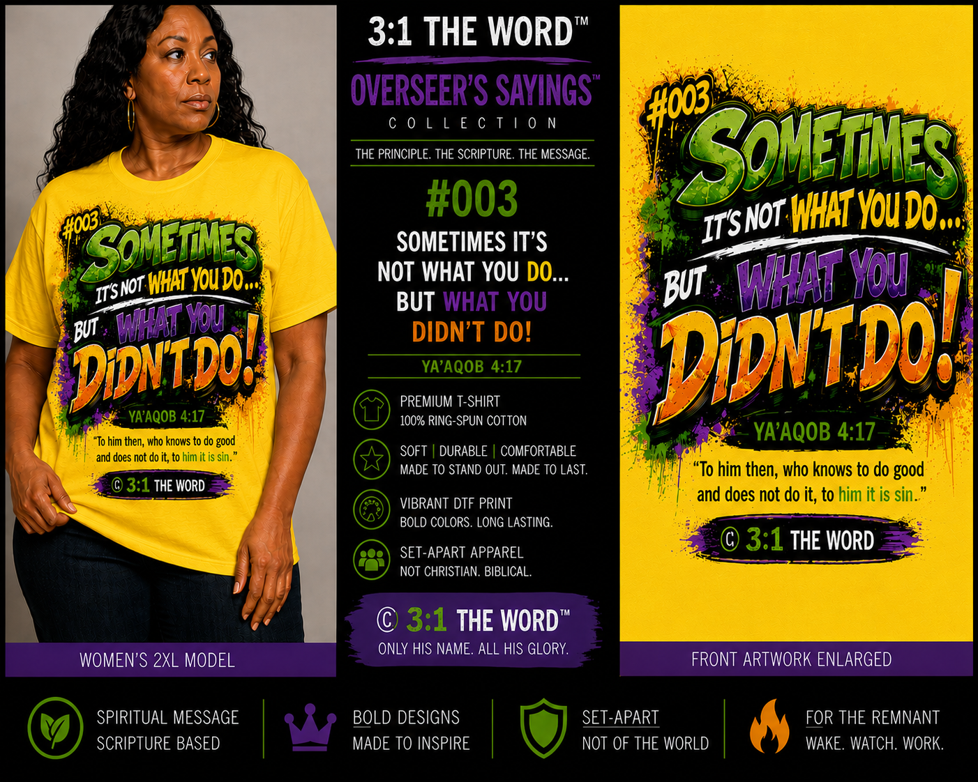 #003 Sometimes It’s Not What You Do — Overseer’s Sayings™- Yellow
