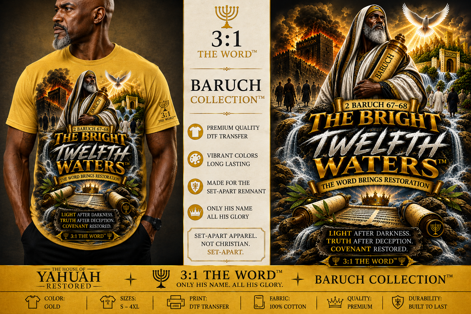 THE BRIGHT TWELFTH WATERS™ — 2 Baruch 67–68- Gold