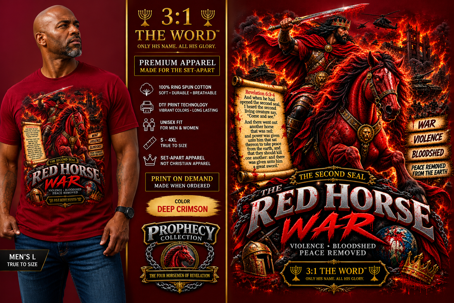 THE RED HORSE™ — WAR- Deep Crimson
