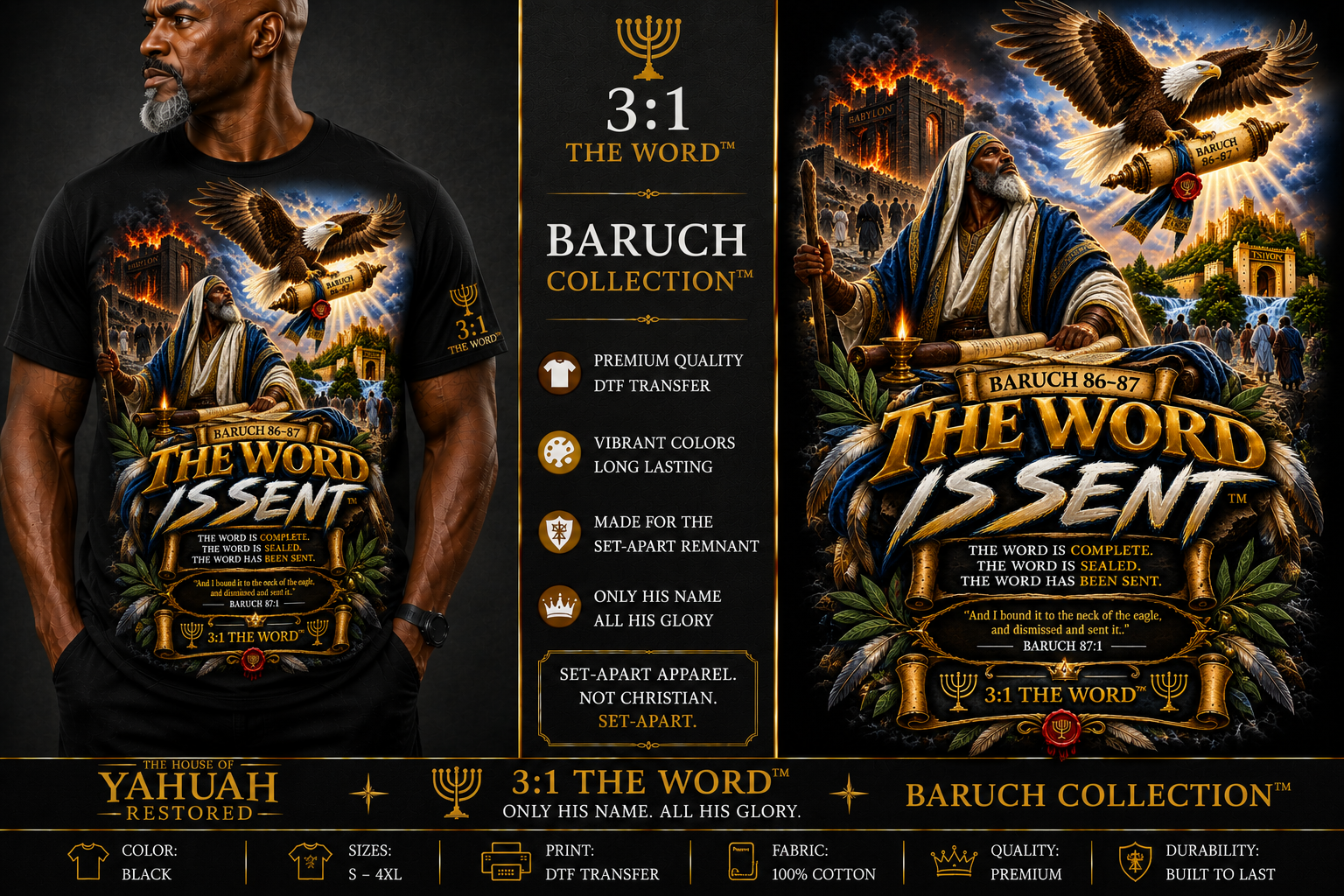 THE WORD IS SENT™ — Baruch 86–87- Black