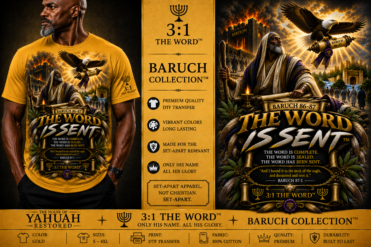 THE WORD IS SENT™ — Baruch 86–87- Gold