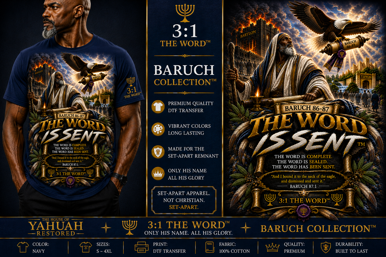 THE WORD IS SENT™ — Baruch 86–87- Navy