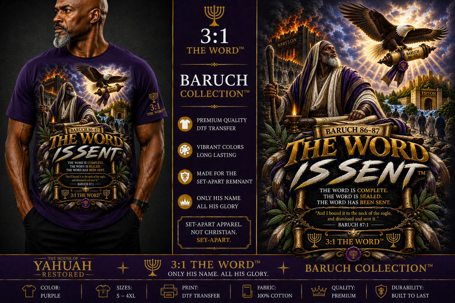 THE WORD IS SENT™ — Baruch 86–87- Purple