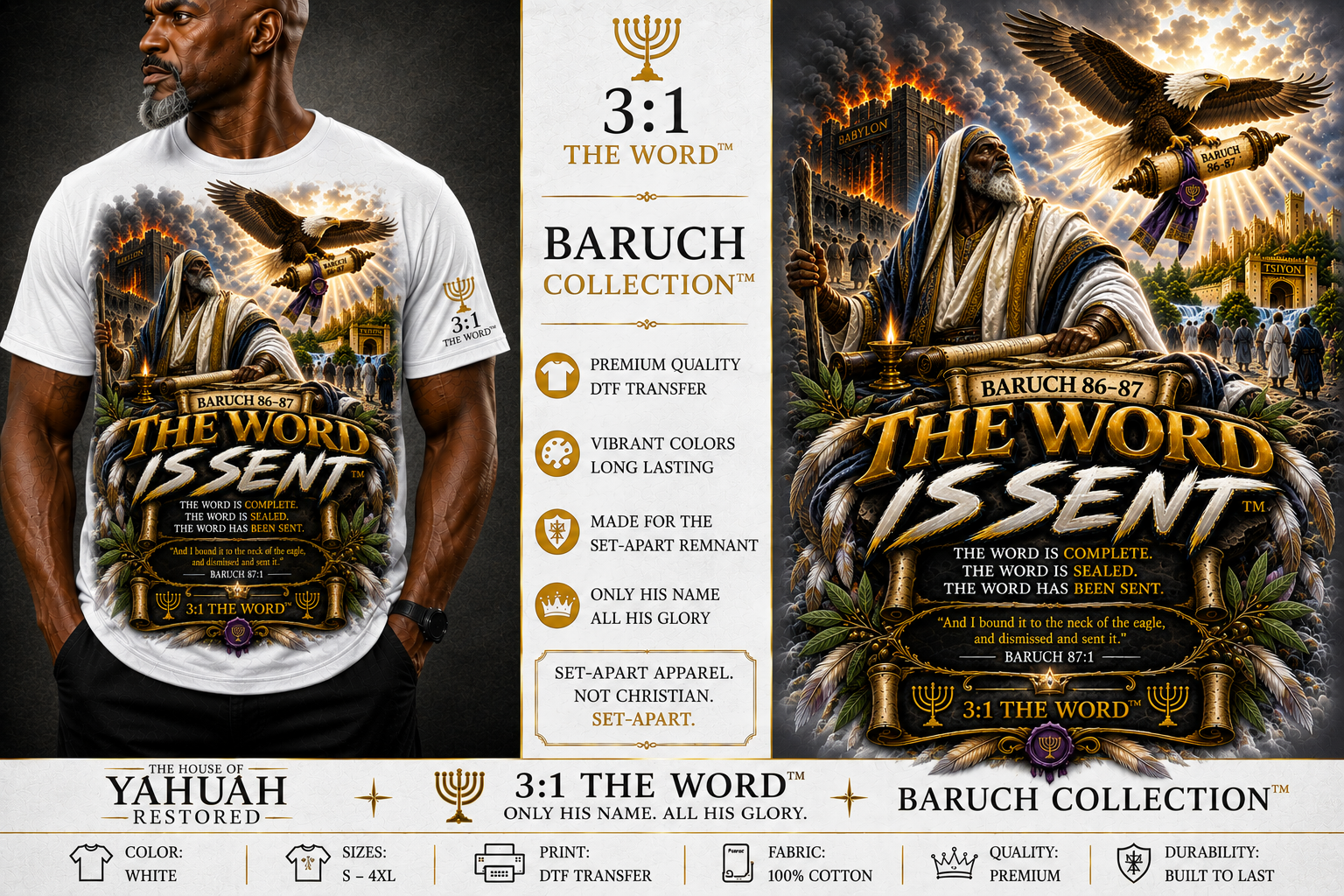 THE WORD IS SENT™ — Baruch 86–87- White