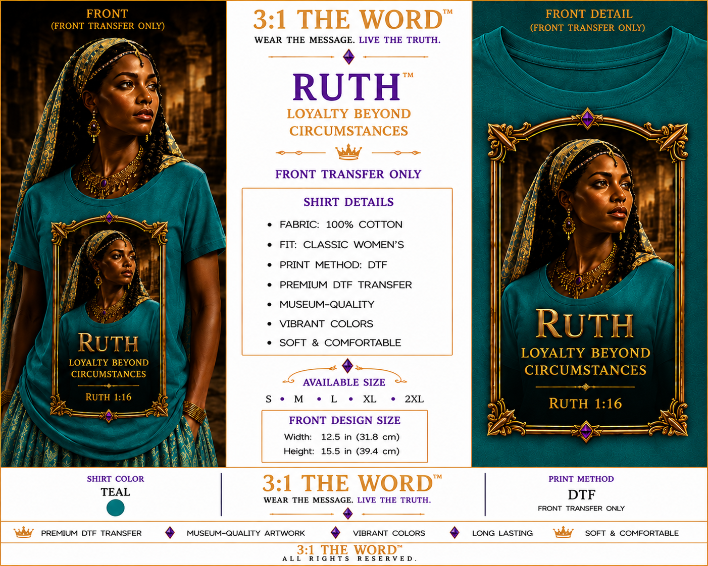 👑 Ruth™- Teal