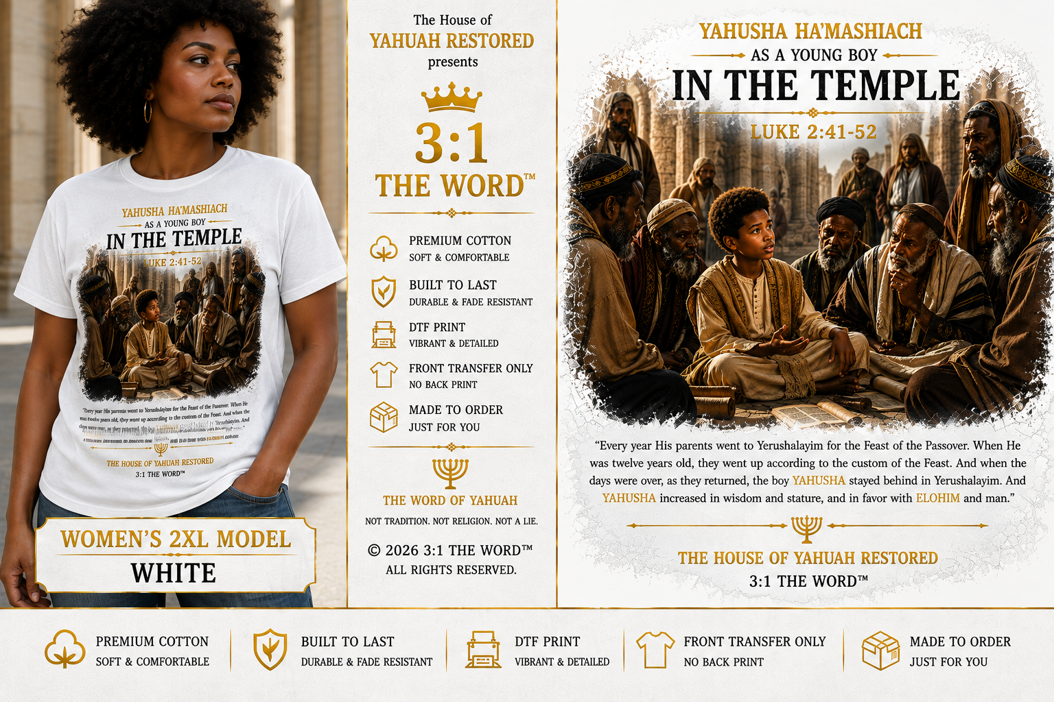 YAHUSHA HA'MASHIACH The Boy Who Amazed the Teachers™- White