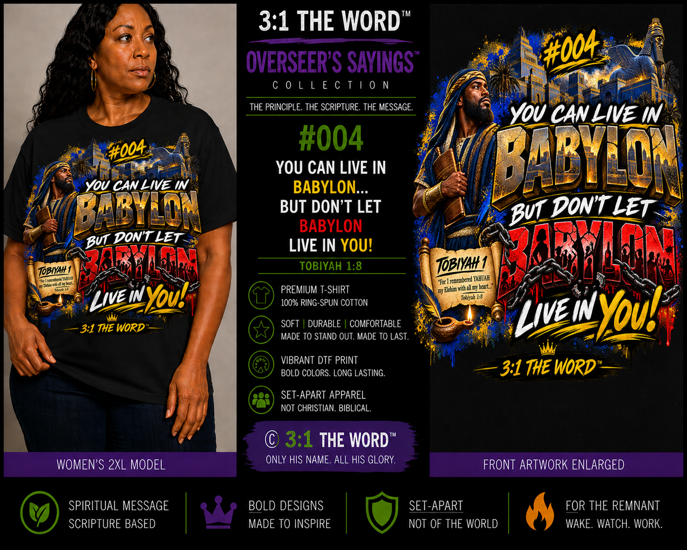 #004 You Can Live in Babylon — Overseer’s Sayings™ - Black