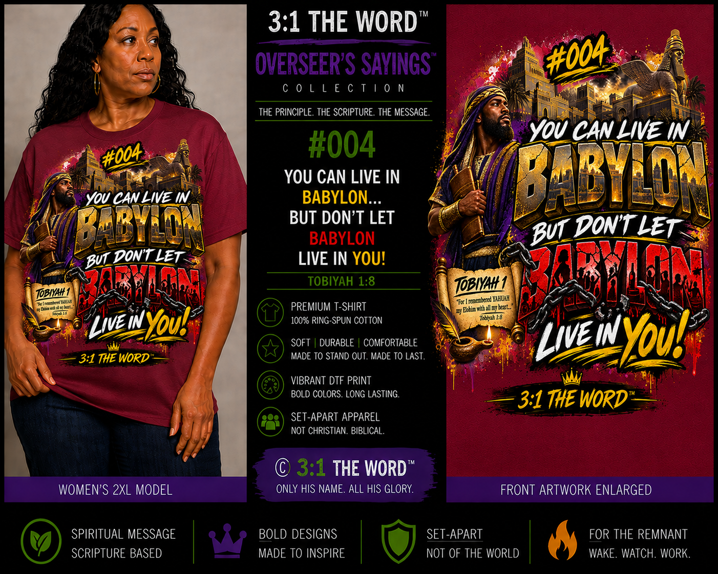 #004 You Can Live in Babylon — Overseer’s Sayings™ - Deep Crimson
