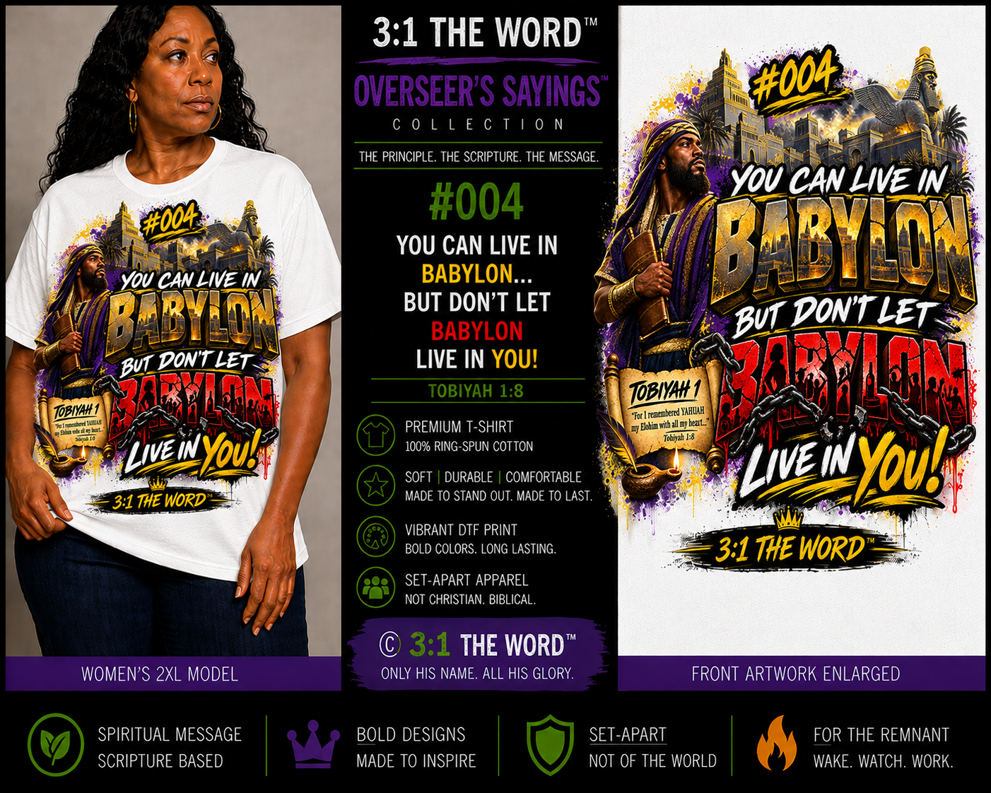 #004 You Can Live in Babylon — Overseer’s Sayings™ - White