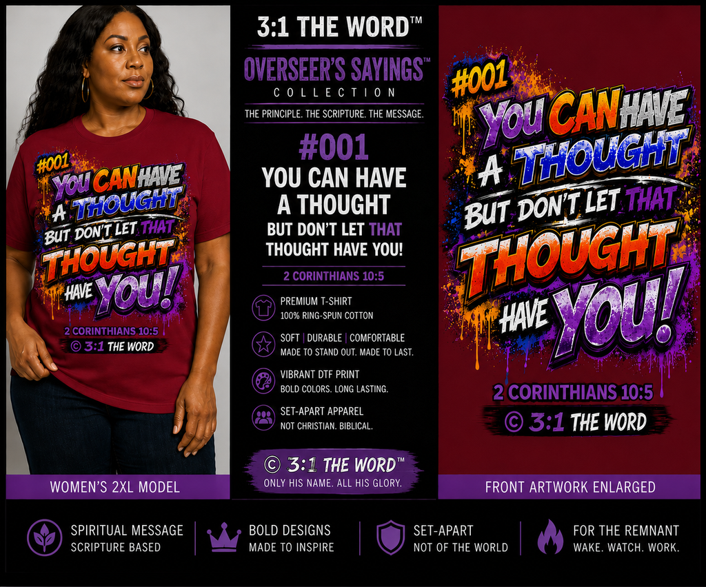 #001 You Can Have a Thought — Overseer’s Sayings™- Black