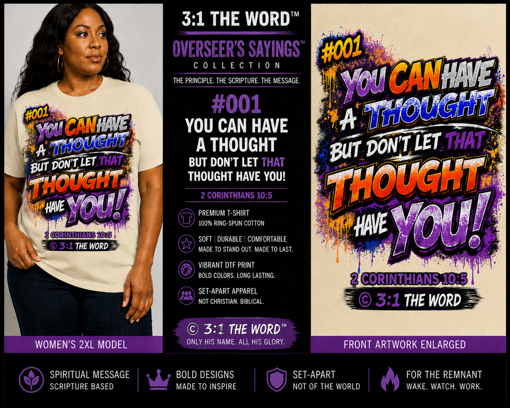 #001 You Can Have a Thought — Overseer’s Sayings™- Black