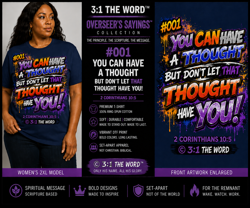 #001 You Can Have a Thought — Overseer’s Sayings™- Black