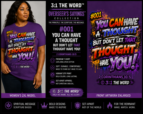 #001 You Can Have a Thought — Overseer’s Sayings™- Black