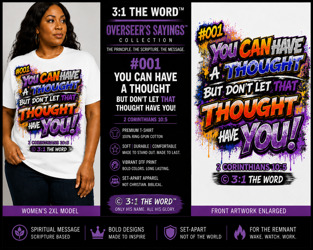 #001 You Can Have a Thought — Overseer’s Sayings™- Black